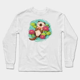 Peaceful otter Long Sleeve T-Shirt